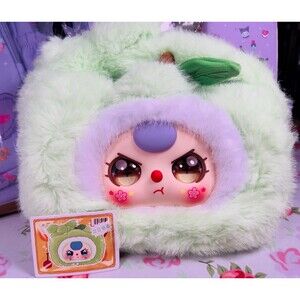 Baby Three BB3 Baby Fruit Handbag Zipper Bag 400% Green Pear Plush Doll New